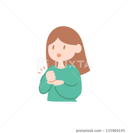 一位堅定的女性的向量插圖 一位堅定的女性的向量插圖 135969145