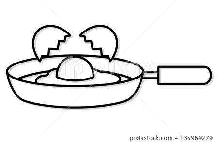 Start your day: A simple pictogram of a breakfast staple, a fried egg Start your day: A simple pictogram of a breakfast staple, a fried egg 135969279