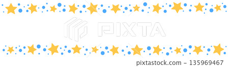 Star and polka dot line decoration Star and polka dot line decoration 135969467