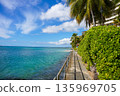 Hawaii Waikiki Beach Blue sea and sky resort scenery Hawaii Waikiki Beach Blue sea and sky resort scenery 135969705