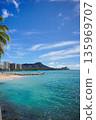 Hawaii Waikiki Beach Blue sea and sky resort scenery Hawaii Waikiki Beach Blue sea and sky resort scenery 135969707
