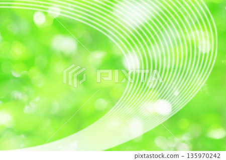 清新的綠色曲線構成 135970242