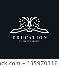Education book open logo design illustration creative idea 135970316