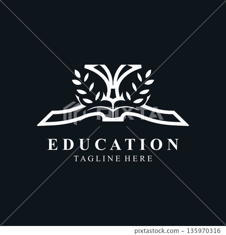 Education book open logo design illustration creative idea 135970316