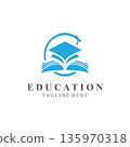 Education book open logo design illustration creative idea 135970318