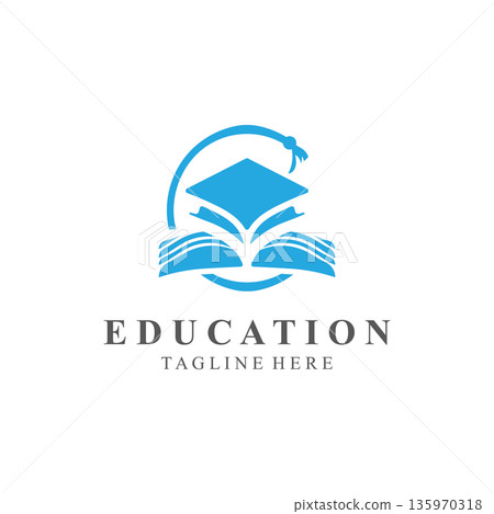 Education book open logo design illustration creative idea 135970318