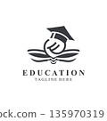 Education book open logo design illustration creative idea 135970319