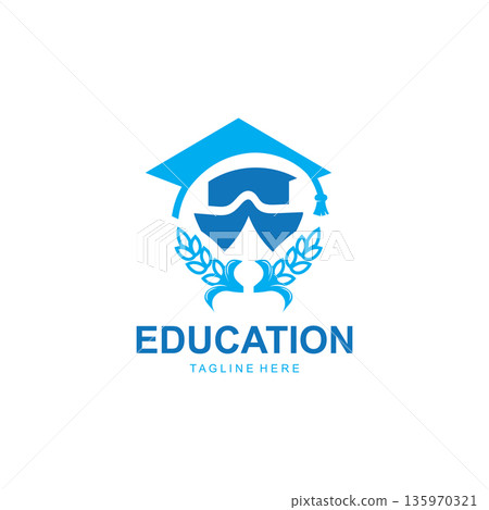 Education book open logo design illustration creative idea 135970321