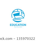 Education book open logo design illustration creative idea 135970322