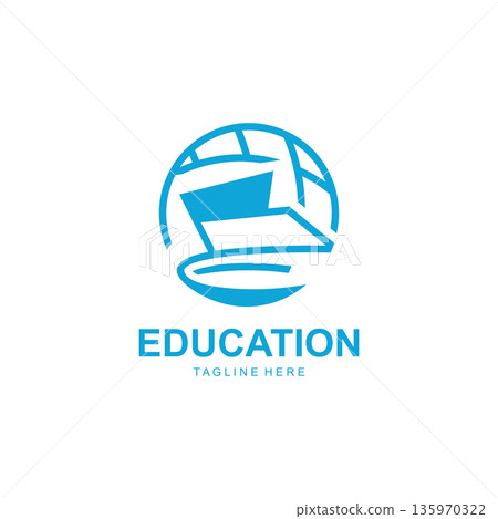 Education book open logo design illustration creative idea 135970322