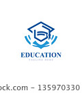 Smart logo illustration for education, academy, team, university 135970330