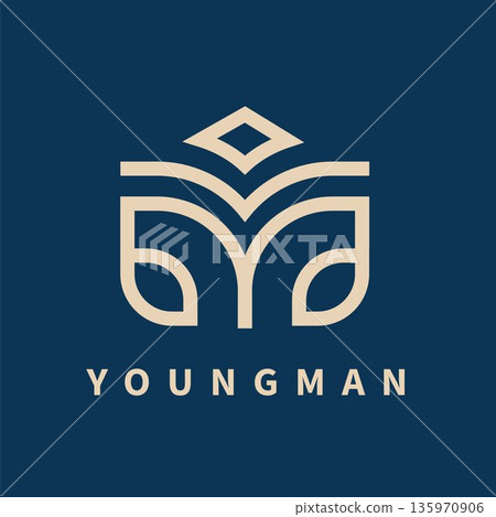 YM letter vector logo, suitable for business identity or brand of law firm, lawyer, or any party related to law enforcement, with the concept of letter m depicting scales, and letter y depicting legal 135970906