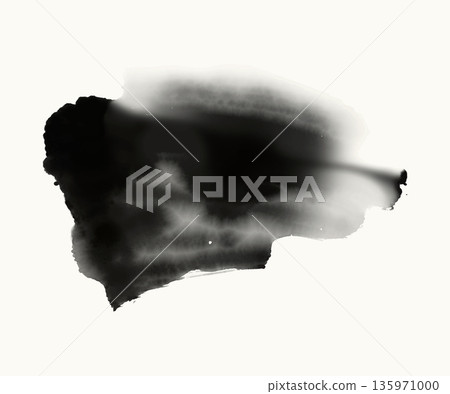 Abstract vector Black Ink Wash Texture Background 135971000