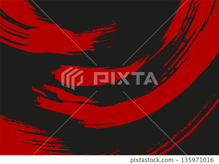 Vector black and red ink brush stroke Vector black and red ink brush stroke 135971016