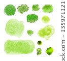 Set 2 of watercolor blur texture materials 135971121