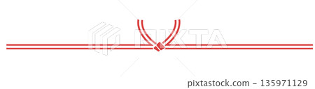 Simple Mizuhiki illustration material 135971129