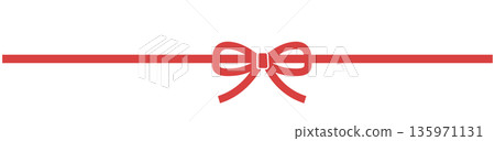Simple Mizuhiki illustration material Simple Mizuhiki illustration material 135971131