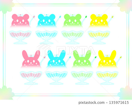 Shaved Ice Bear & Rabbit Shaved Ice Bear & Rabbit 135971615