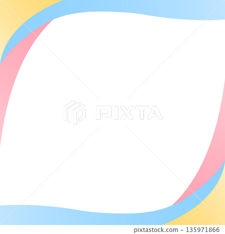 Simple background with curves, frame, square size Simple background with curves, frame, square size 135971866