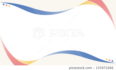 Simple curved design frame, background, 16:9 size 135971888