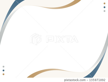 Curved simple design frame, background - Stock Illustration [135971892 ...