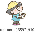 Illustration of a girl doing research 135971910