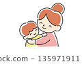 mother and child hugging 135971911