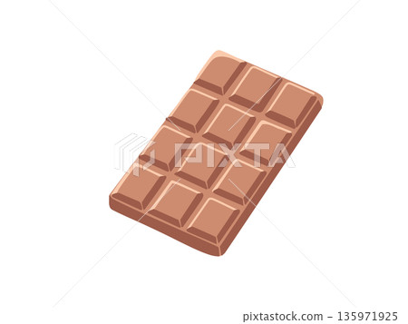 Simple chocolate bar illustration 135971925