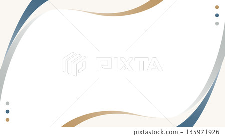簡約弧形設計邊框，背景，16:9 尺寸 135971926