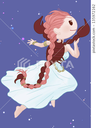 Zodiac 12 Constellations Mini Character Night Sky Scorpio Zodiac 12 Constellations Mini Character Night Sky Scorpio 135972162