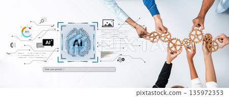 Creative generative AI platform for content creation and data analysis. Fermion 135972353