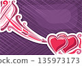 Vector greeting card for Valentine's Day 135973173