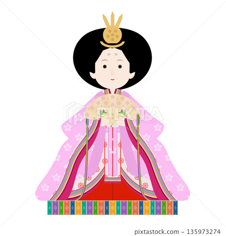 Illustration of Hinamatsuri_Female doll Illustration of Hinamatsuri_Female doll 135973274