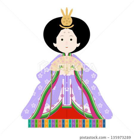 女兒節_女性玩偶插圖 女兒節_女性玩偶插圖 135973289