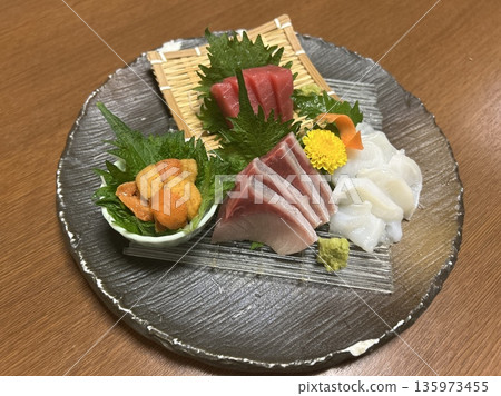 Assorted sashimi at a Japanese restaurant 135973455