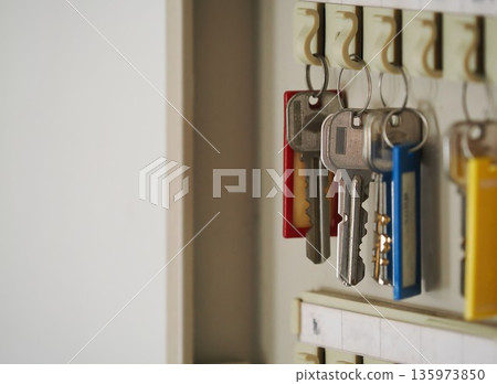 Old keys in an open key box Old keys in an open key box 135973850