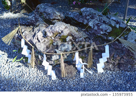 Treasure stone in the grounds of Sarutahiko Shrine Treasure stone in the grounds of Sarutahiko Shrine 135973955