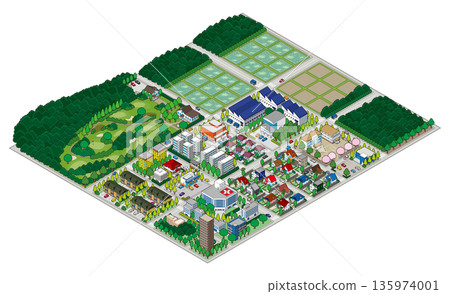 Cityscape. Cityscape. Isometric city. Cityscape. Cityscape. Isometric city. 135974001