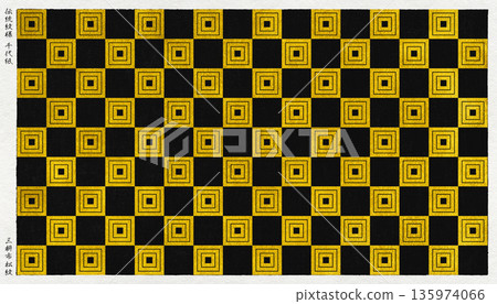 千代紙，採用日本傳統紙張製成，以木版畫風格描繪了日本傳統的“三麻一鬆”圖案。 135974066