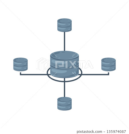 Illustration of database network 135974087