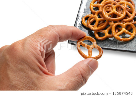 Pretzels, hand-picked German pastries Pretzels, hand-picked German pastries 135974543