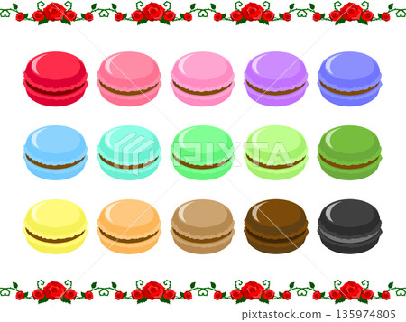 Macaron Chocolate Cream Macaron Chocolate Cream 135974805