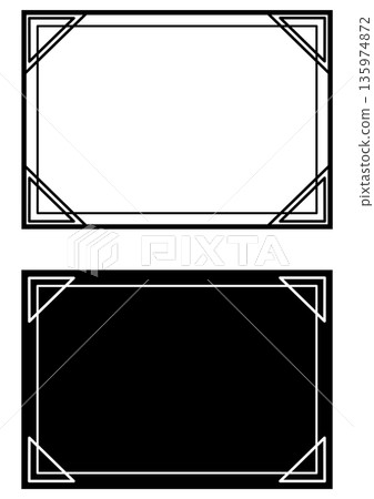 Art Deco style geometric modern frame set. Classic decorative frame with a linear and luxurious feel. Art Deco style geometric modern frame set. Classic decorative frame with a linear and luxurious feel. 135974872