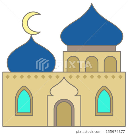 Mosque Illustration for Ramadan Eid and Islamic Architecture Mosque Illustration for Ramadan Eid and Islamic Architecture 135974877