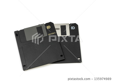 Two floppy disks Two floppy disks 135974989