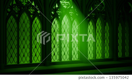 Church-style background, green, windowsill (3DCG created with Blender) Church-style background, green, windowsill (3DCG created with Blender) 135975042