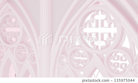 Church-style background, pink cross (3DCG created with Blender) Church-style background, pink cross (3DCG created with Blender) 135975044