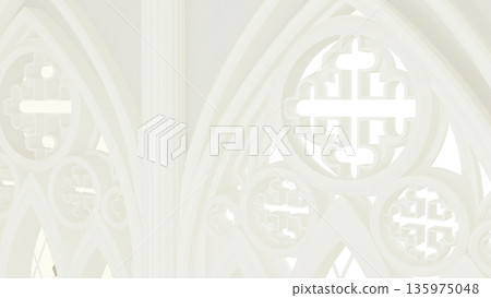Church-style background, white, cross (3DCG created with Blender) Church-style background, white, cross (3DCG created with Blender) 135975048