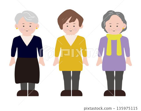 70歲以上的女性 70歲以上的女性 135975115