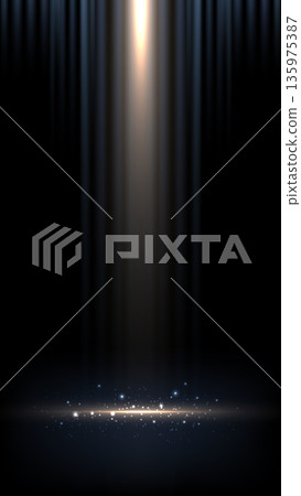 gold spotlight on dark stage background with shimmering particles for awards ceremony and luxury events gold spotlight on dark stage background with shimmering particles for awards ceremony and luxury events 135975387